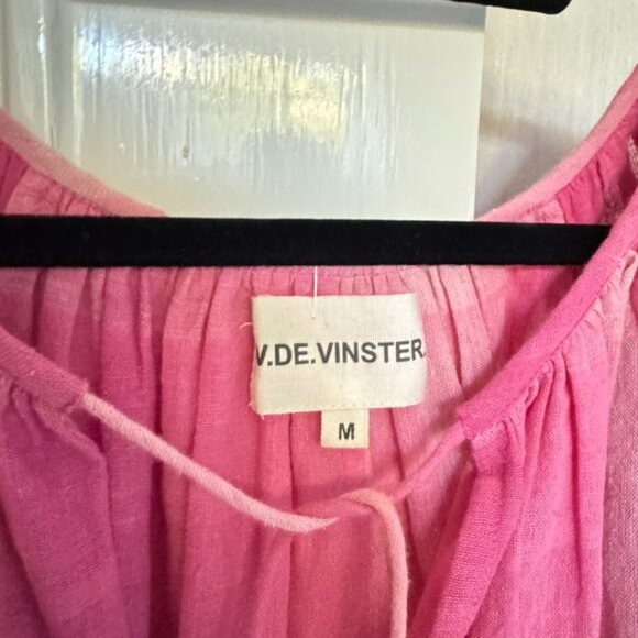 V de Vinster pink cotton blouse. Size medium. - Picture 2 of 10